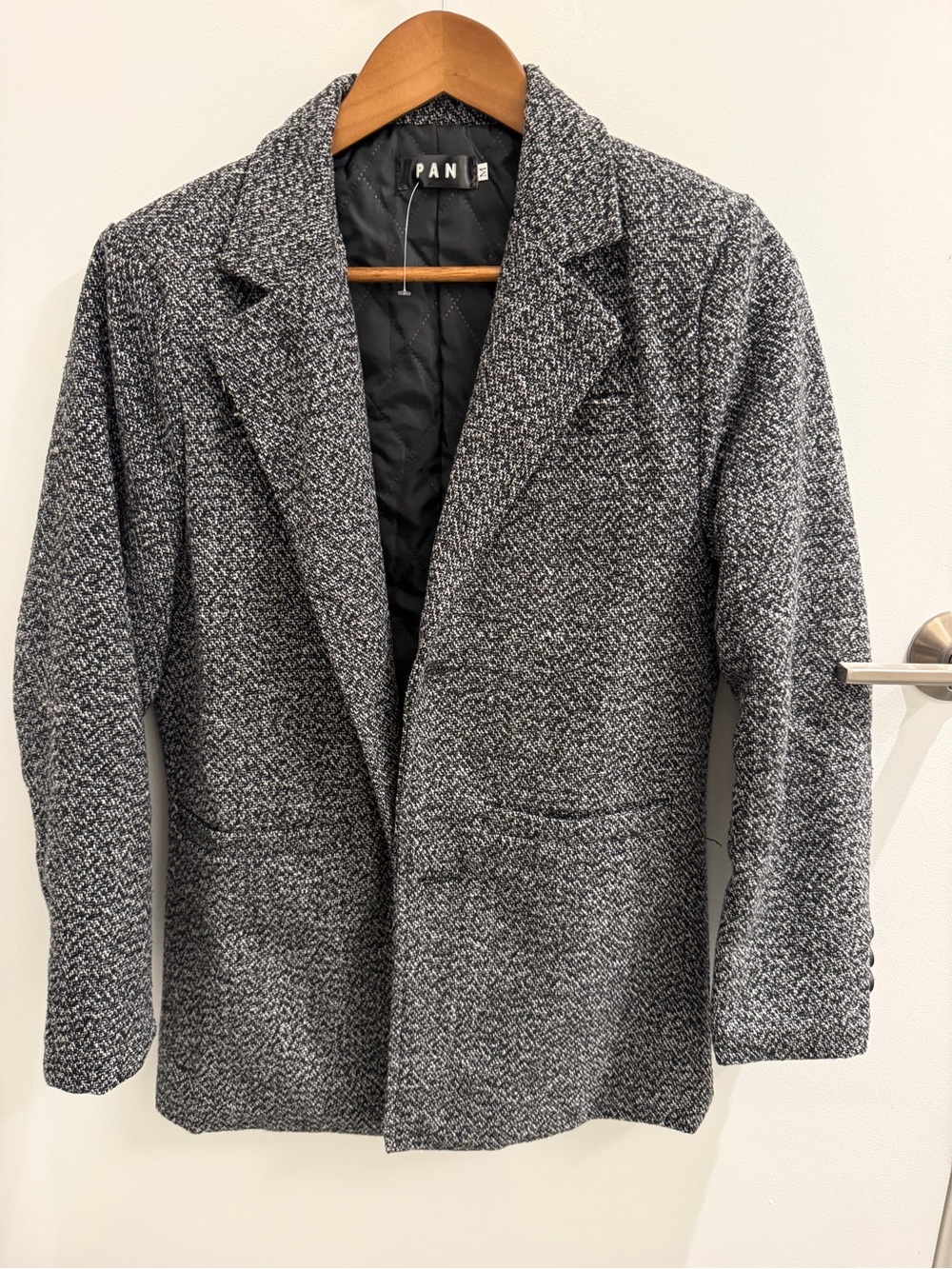 PAN Black & White Textured Blazer